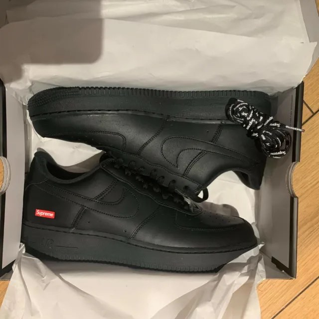 Air force 1 cheap supreme black