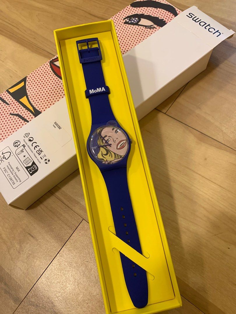 Swatch X MoMA POP ART 泡泡藝術GIRL BY ROY LICHTENSTEIN, THE WATCH