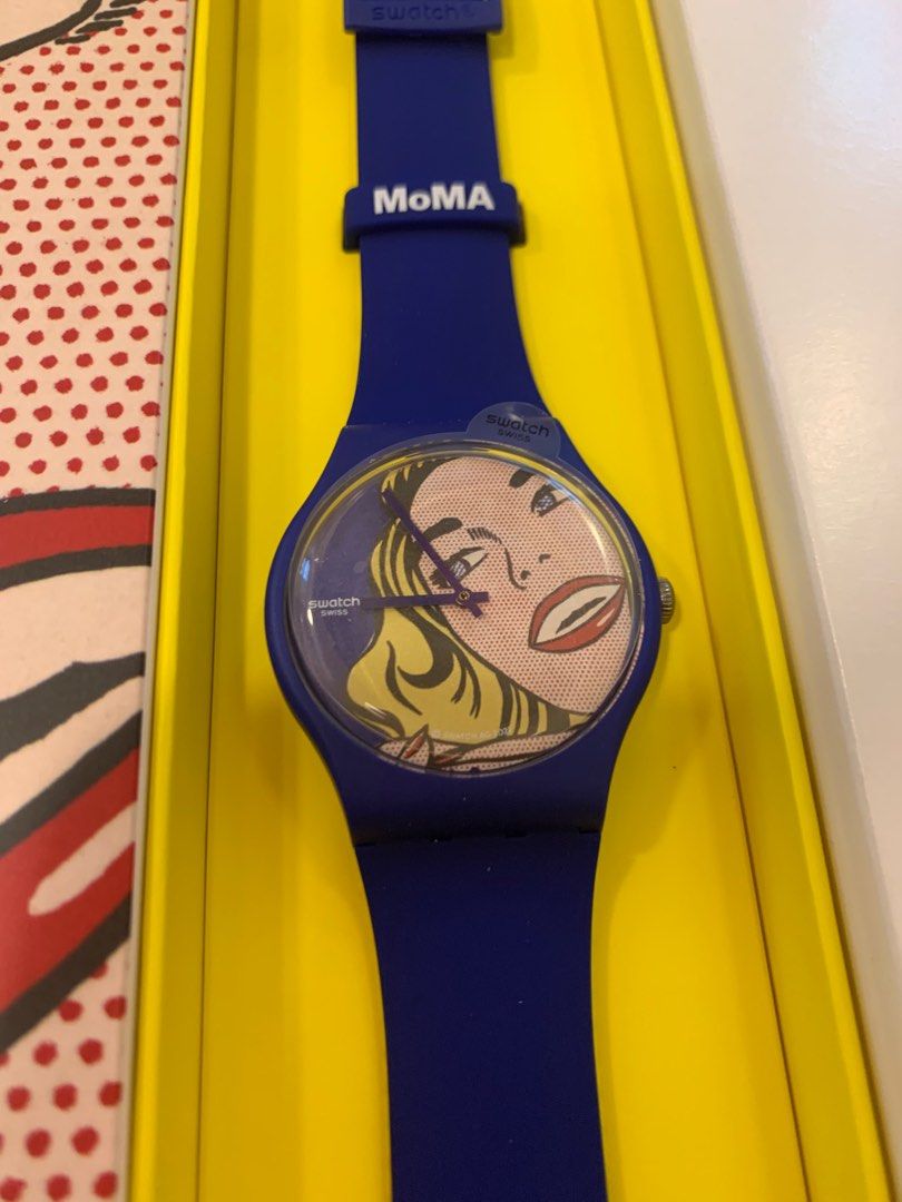 Swatch X MoMA POP ART 泡泡藝術GIRL BY ROY LICHTENSTEIN, THE WATCH