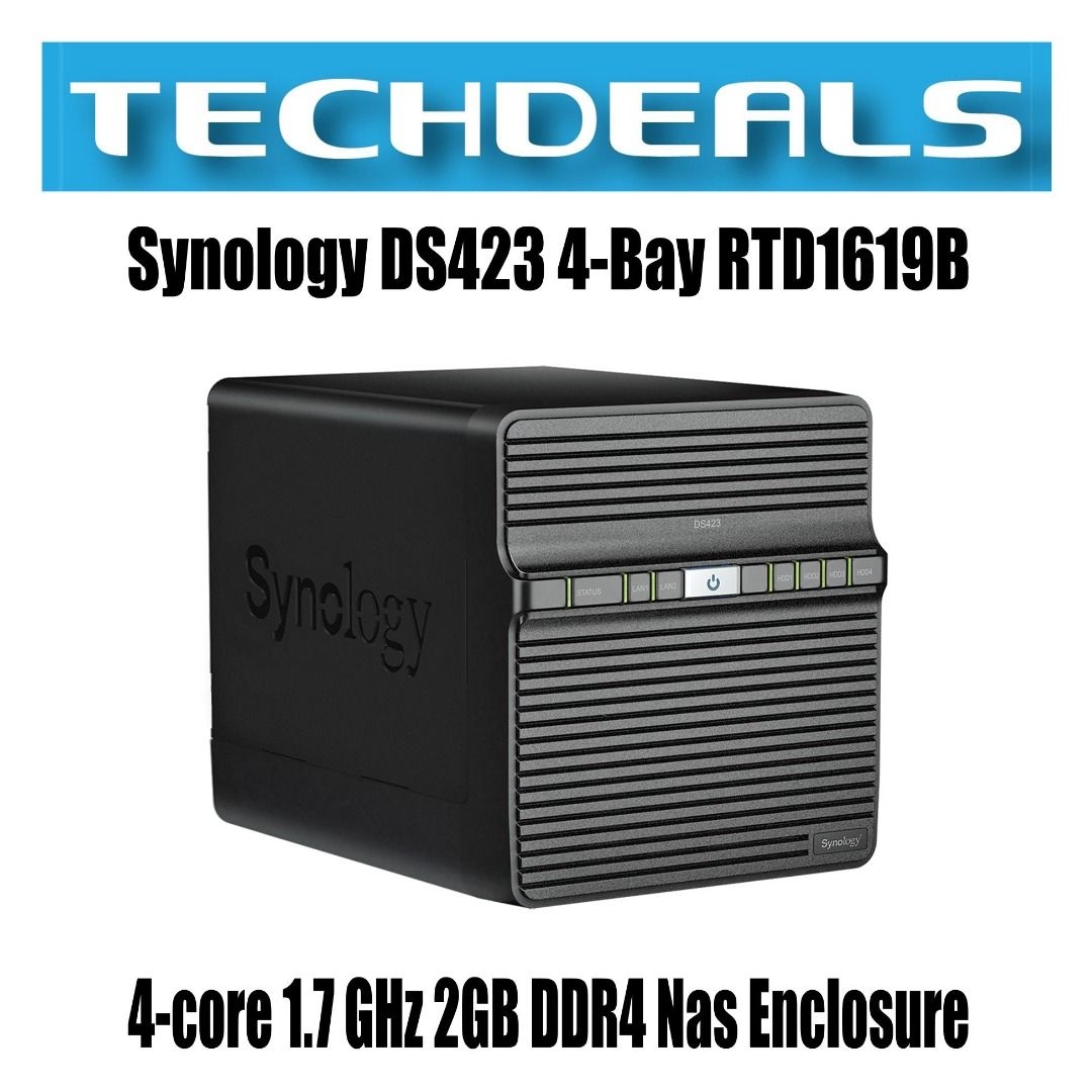 Synology Ds423 4 Bay Diskstation Raid Sata 6gb/s Ram 2 Gb Nas