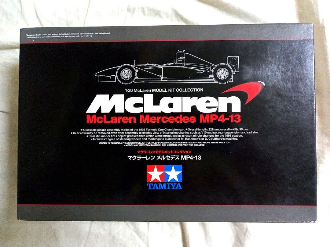 Discontinued Tamiya 田宫1/20 McLaren Mercedss MP4-13 F-1 Kit 一級