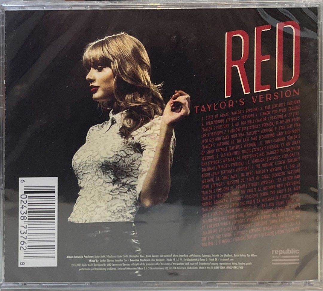 Taylor Swift Red Taylor Version 2CD Edition, Hobbies & Toys, Music