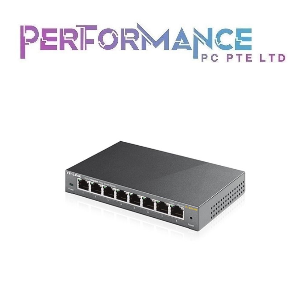  TP-Link 8 Port Gigabit Switch, Easy Smart Managed, Plug &  Play, Desktop/Wall-Mount, Sturdy Metal w/ Shielded Ports