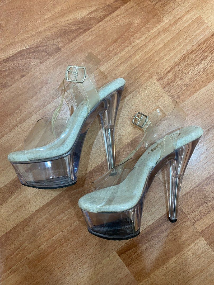 Clear heels size 5 sales
