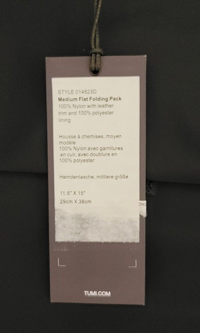 Tumi flat folding on sale pack