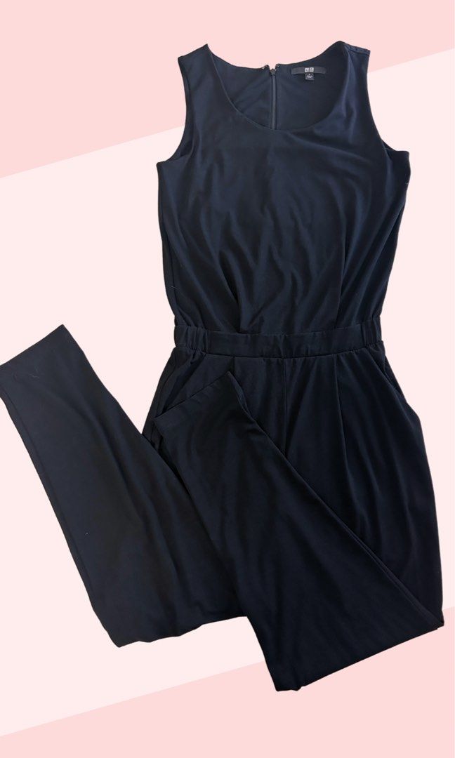 Uniqlo jumpsuit (black), Women's Fashion, Dresses & Sets, Jumpsuits on