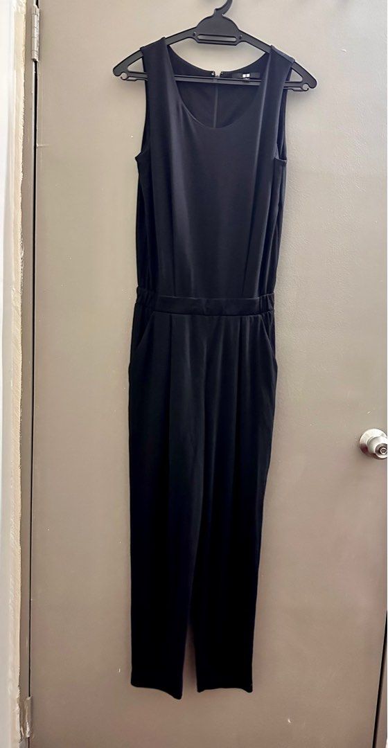 Uniqlo jumpsuit (black), Women's Fashion, Dresses & Sets, Jumpsuits on
