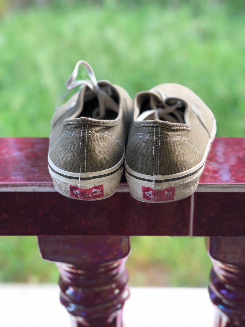 Vans authentic hijau army sale