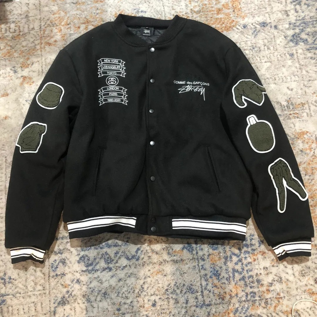 Varsity Jacket Stussy X CDG 40th Anniversary Authentic on Carousell