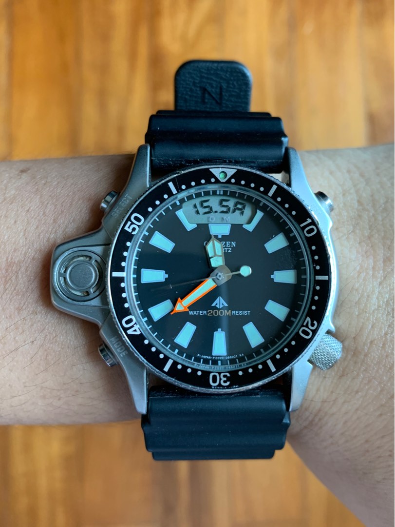 Vintage citizen aqualand dive watch deals