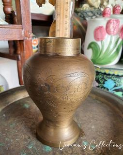 Vintage Ornate Brass Vase Jar (SALE!)