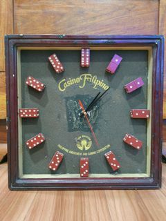 Vintage WORKING Casino Filipino Dice Wall Clock
