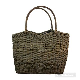 Wicker rattan beach picnic basket bag