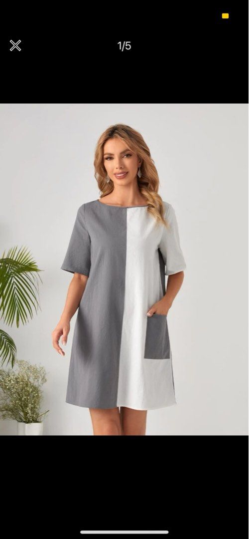 Colour block tunic dress 2025