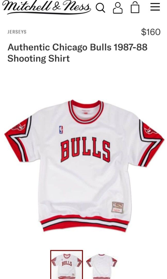 Mitchell & Ness Authentic Chicago Bulls 1987-88 Shooting Shirt