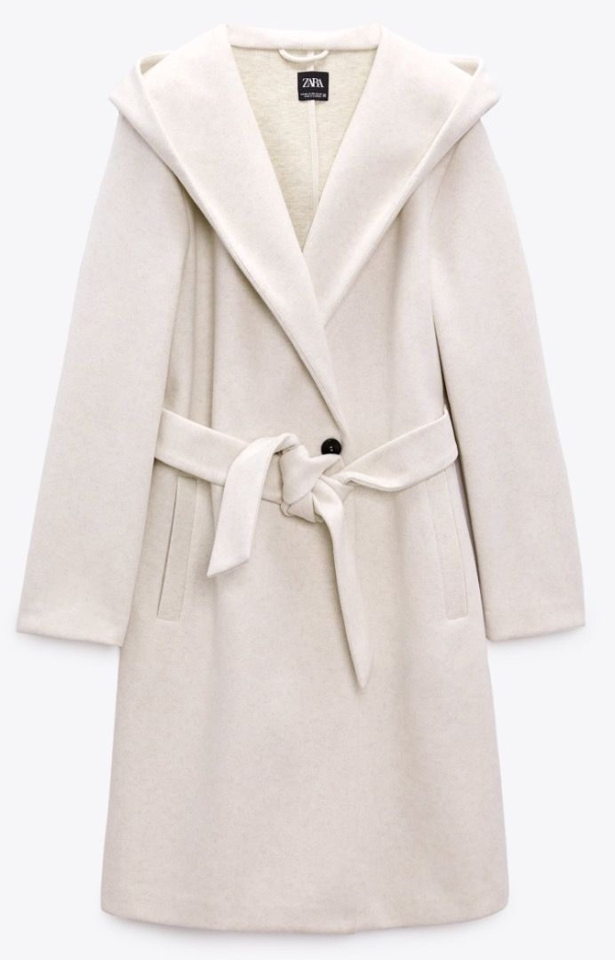 Zara Belted Hooded Soft Coat
