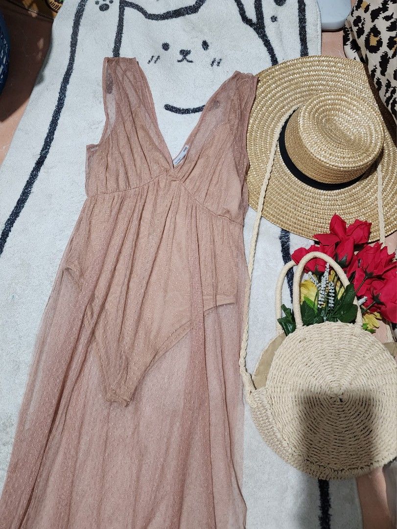 Zara sheer bodysuit, Women's Fashion, Tops, Others Tops on Carousell