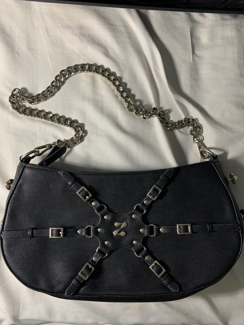 Zash Bag Zephyr Black Y2k Shoulder Bag, Fesyen Wanita, Tas & Dompet di
