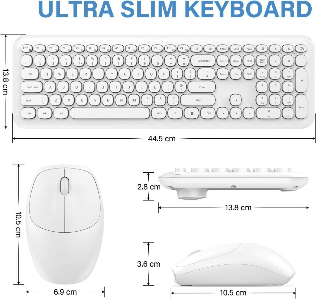 2.4G USB Wireless Keyboard and Mouse Combo, Computer Keyboard and Mice