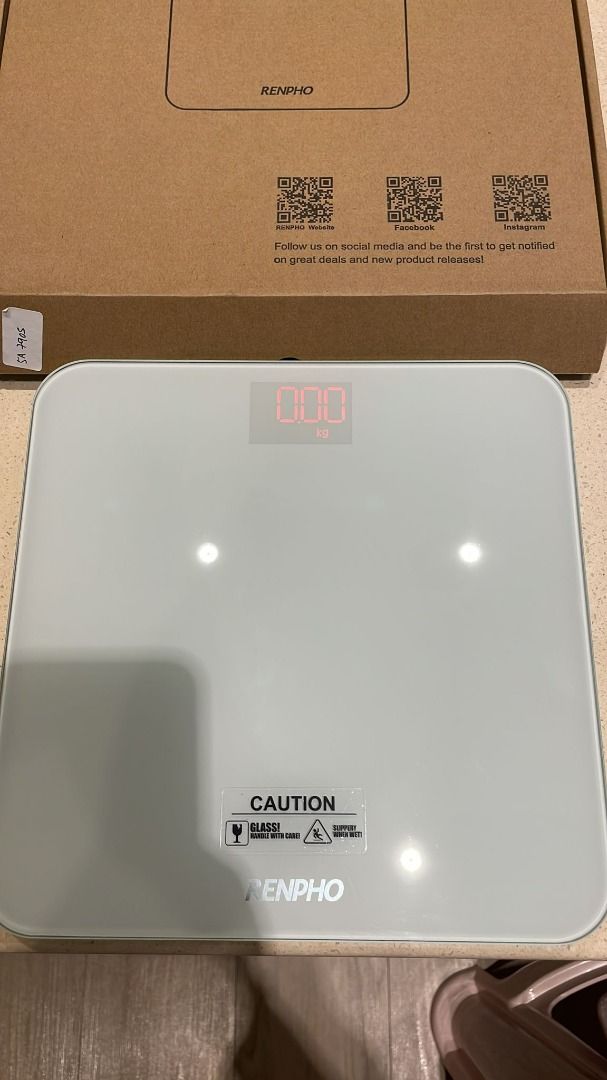 3000) RENPHO DIGITAL BATHROOM SCALE, HIGHLY ACCURATE BODY WEIGHT SCALE