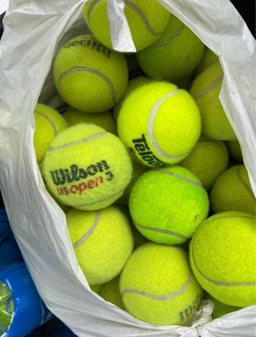 30 tennis balls used for 10, Sports Equipment, Sports & Games, Racket