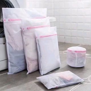 4PCS Laundry Bag Nylon Mesh Net Washing With Zipper