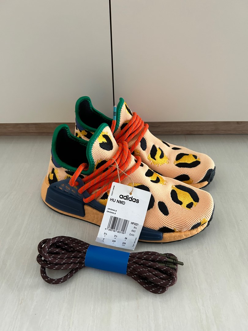 Adidas x Pharrell HU NMD Animal Print Amber sneakers (Size US4), Luxury,  Sneakers u0026 Footwear on Carousell