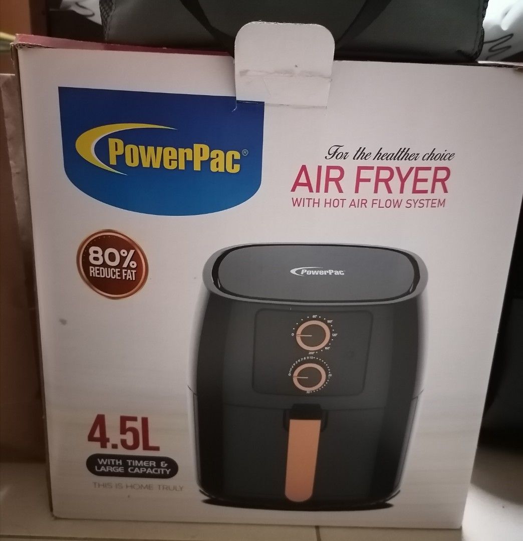 Air fryer Pac Power 4.5L with Hot Air Flow System (PPAF308), TV & Home Appliances, Kitchen
