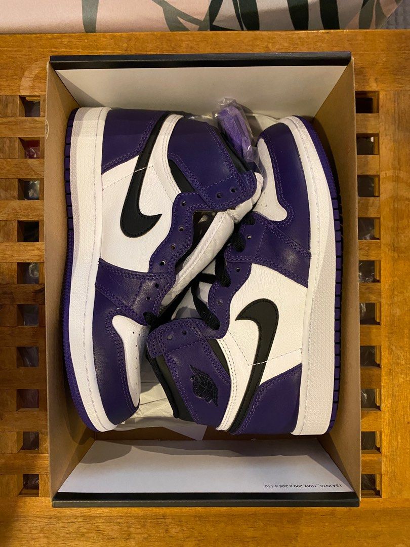 Air Jordan 1 Retro High OG GS Court Purple Men s Fashion Footwear Sneakers on Carousell