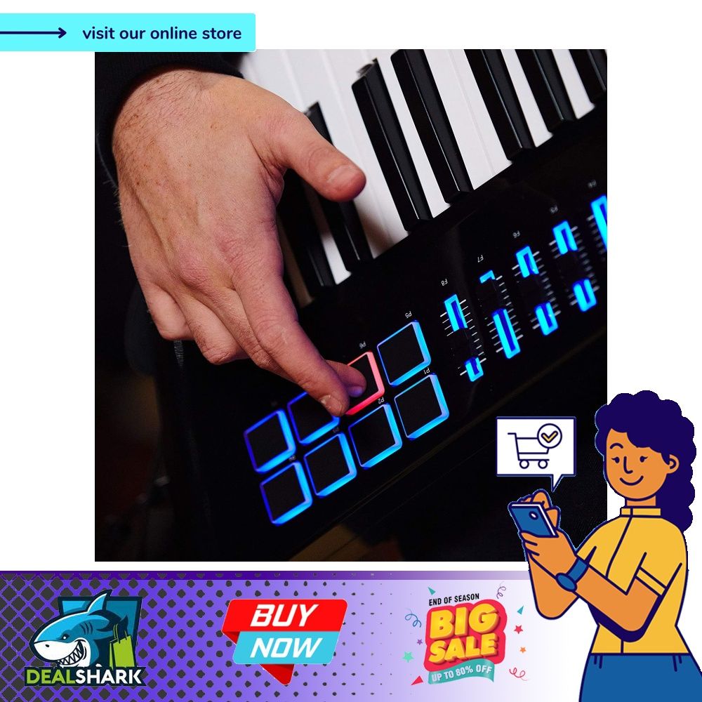 Alesis Vortex Wireless 2 - High-Performance USB MIDI Wireless Keytar ...