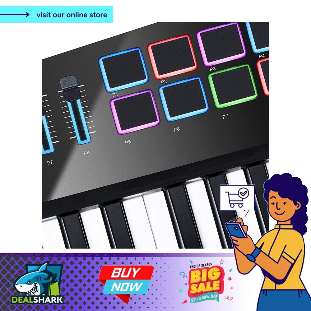 Alesis Vortex Wireless 2 - High-Performance USB MIDI Wireless Keytar ...