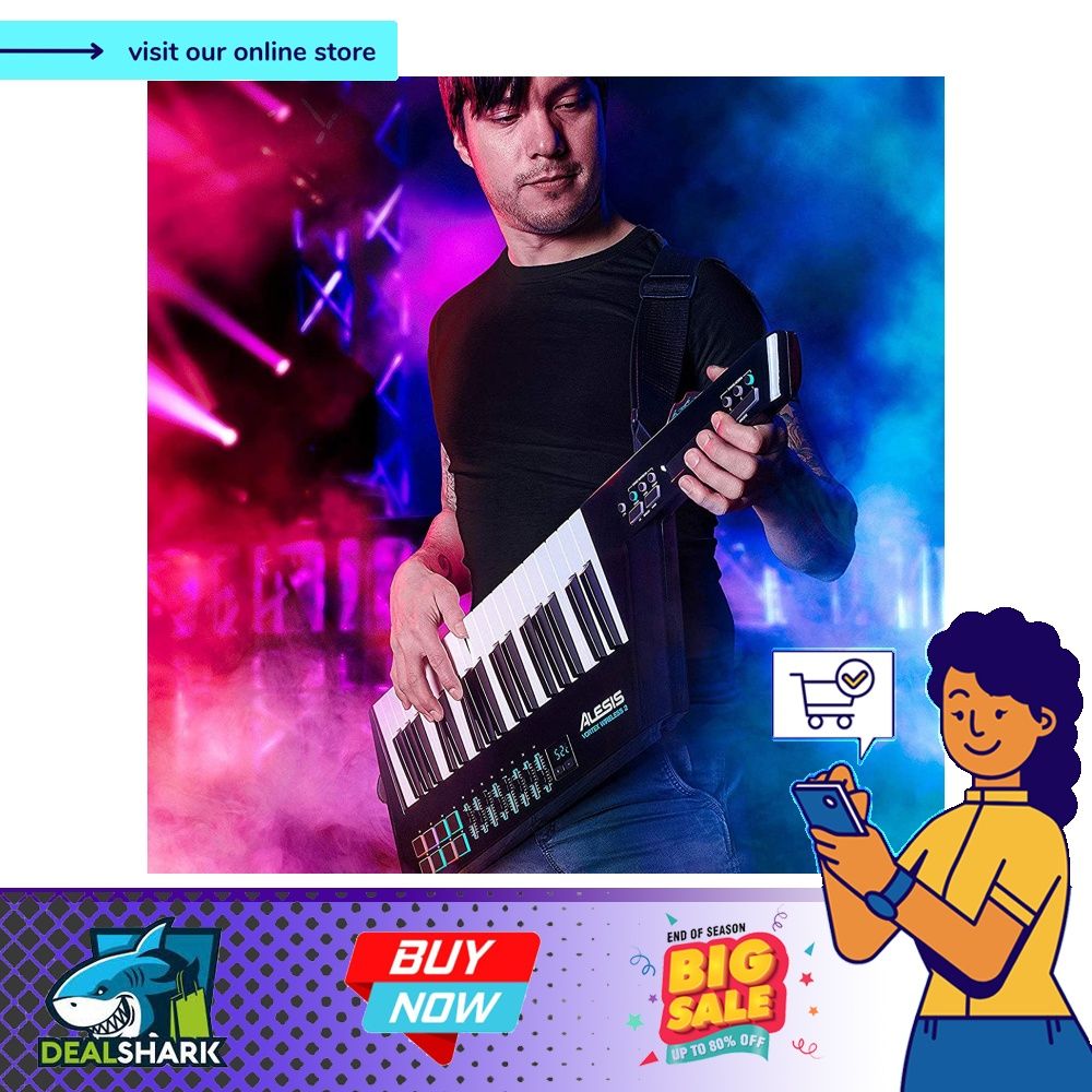 Alesis Vortex Wireless 2 - High-Performance USB MIDI Wireless Keytar ...