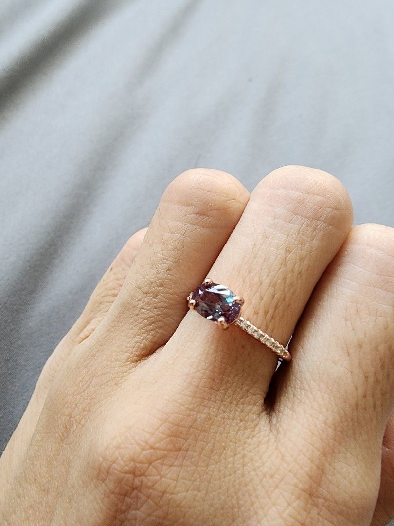 Alexandrite rose gold ring online