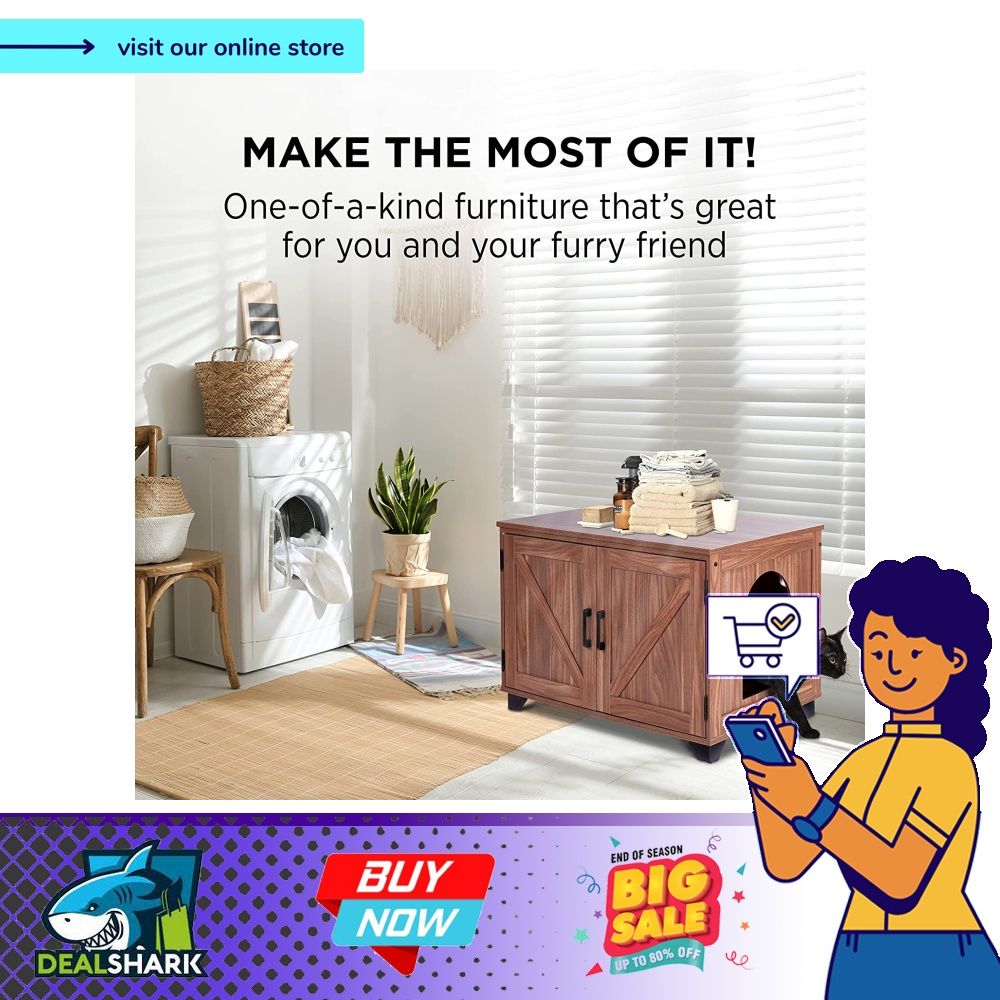 Arf pets cat litter box enclosure discount