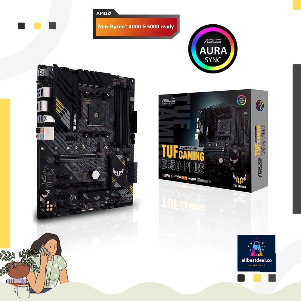 ASUS TUF Gaming B550 PLUS AMD AM4 Zen 3 Ryzen 5000 3rd Gen Ryzen ATX