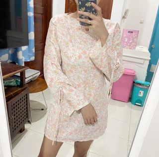 Atasan panjang hijab lengan panjang dress wanita