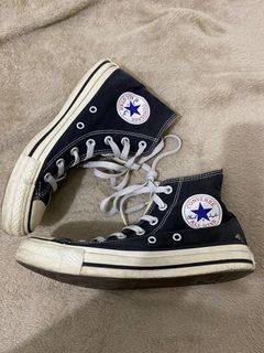 AUTHENTIC CONVERSE HIGH CUT CHUCK TAYLO ALL STAR BLACK WHITE SNEAKERS UNISEX MADE IN INDONESIA