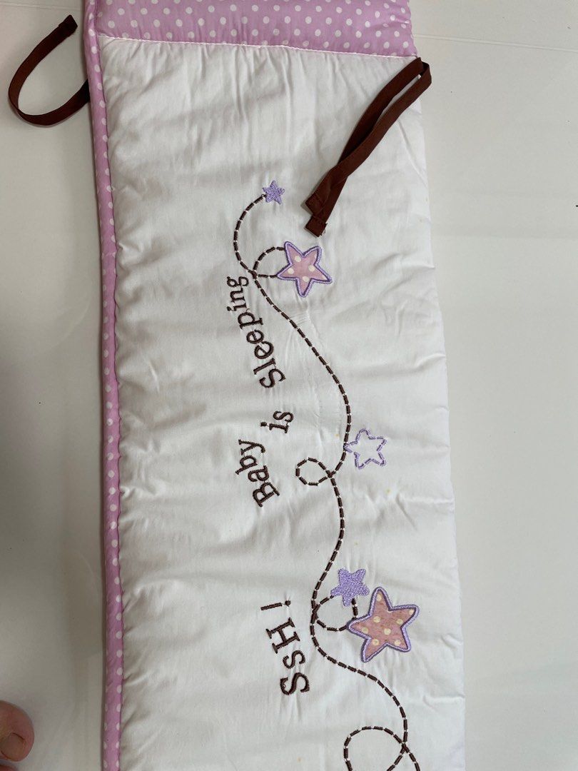 Baby cot bumper Girl, Babies & Kids, Baby Nursery & Kids Furniture