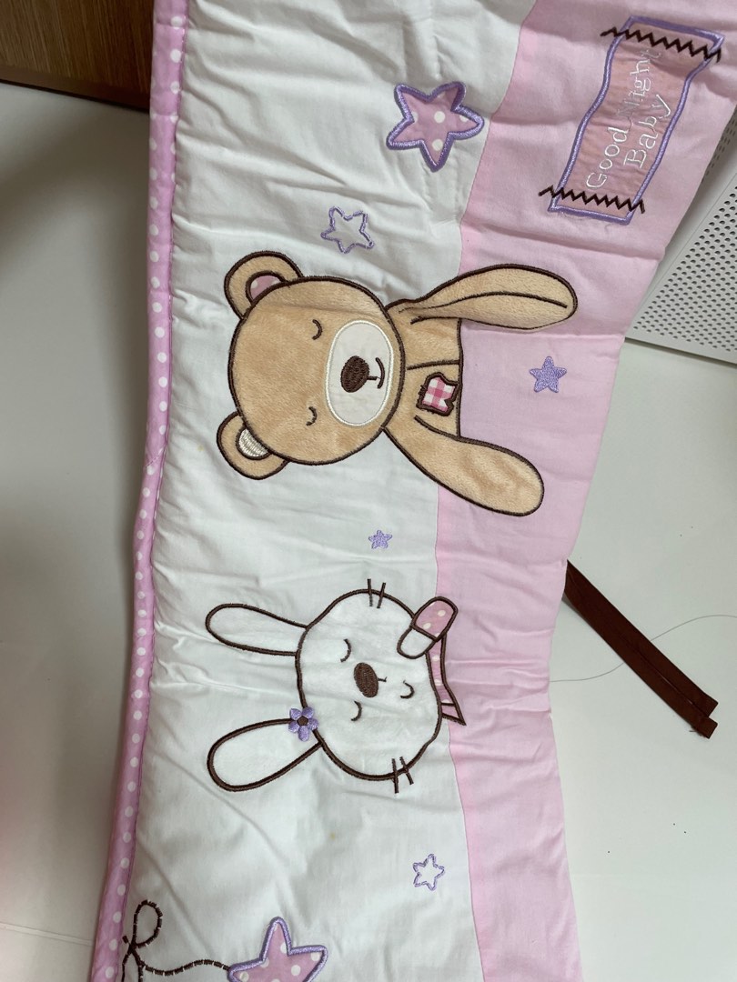 Baby cot bumper Girl, Babies & Kids, Baby Nursery & Kids Furniture