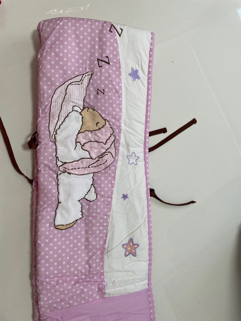 Baby cot bumper Girl, Babies & Kids, Baby Nursery & Kids Furniture