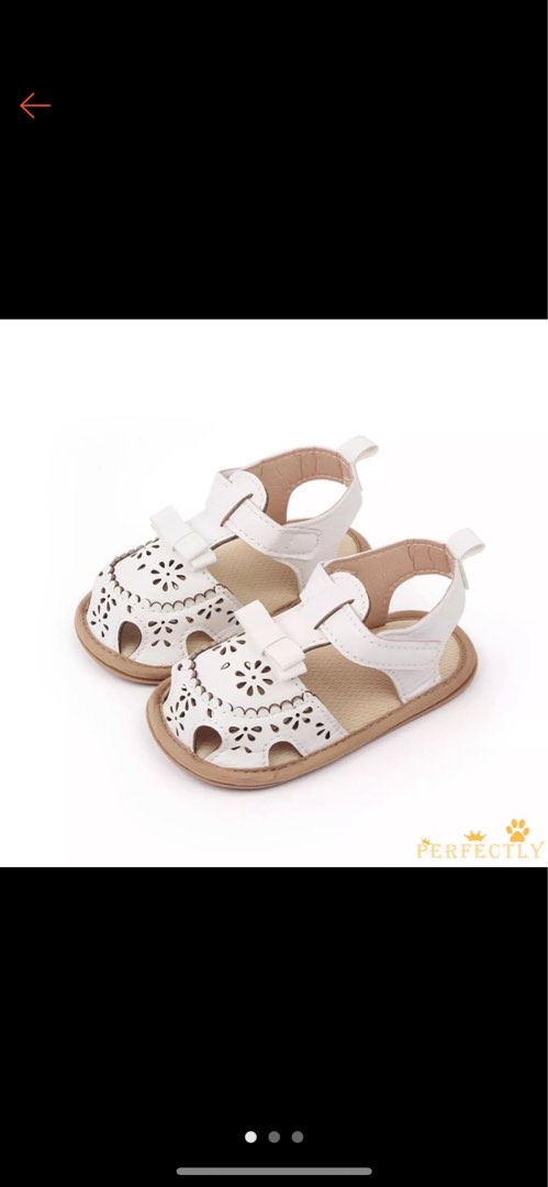 White newborn sandals top