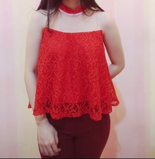 Baju atasan pesta Brokat merah Story #CITT296 #lovecitta