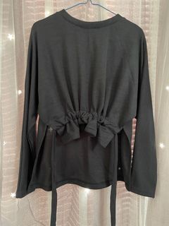 Baju blouse wanita kaos hitam
