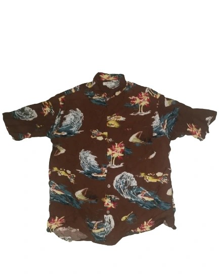 baju kemeja hawaii single poket full print, Men's Fashion, Tops & Sets ...