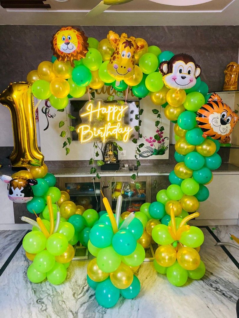 Birthday Tema jungle / haiwan, Hobbies & Toys, Stationery & Craft