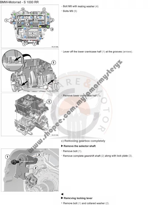 BMW MOTORRAD S1000RR S 1000 RR K67 2019 - 2023 Workshop Repair Service