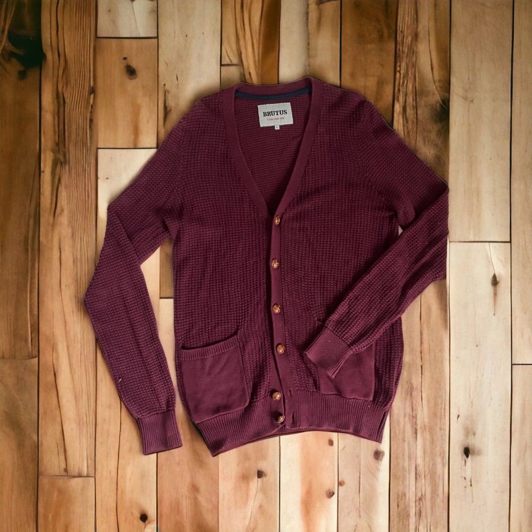 Waffle cardigan best sale skinhead