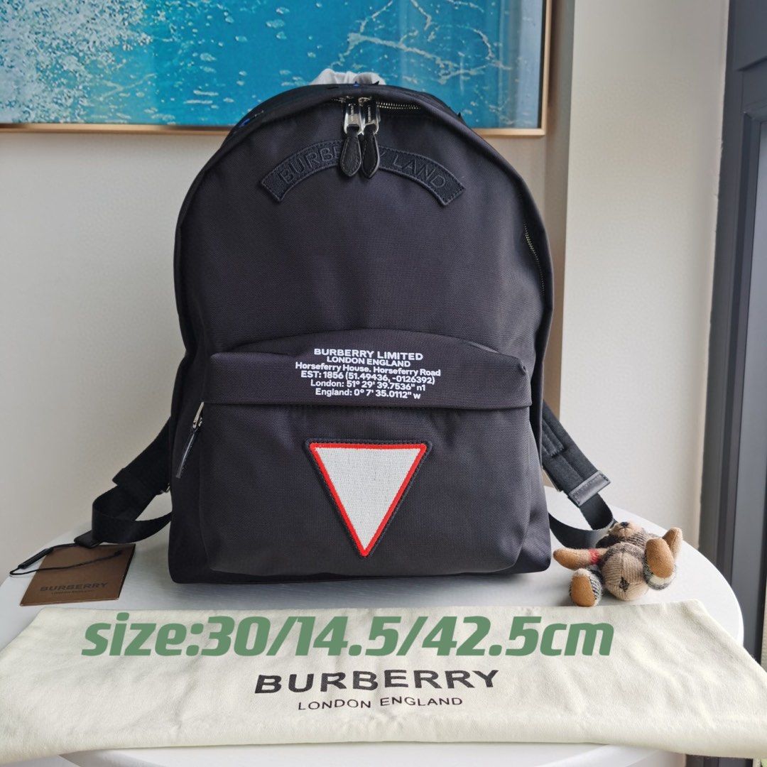 Burberry Backpack Burberry s new stamped nylon shoulder bag with badge appliqu