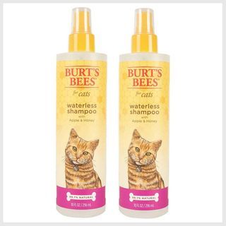 Burt's Bees for Pets For Cats Natural Waterless Shampoo with Apple and Honey | Cat Waterless Shampoo Spray, 10 Ounces - 2 Pack (FF7297AMZ2)