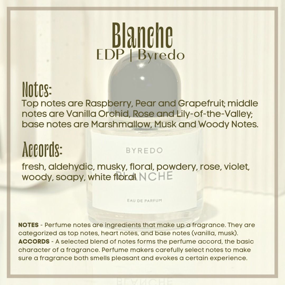 Byredo shop blanche notes
